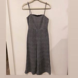 Glen Plaid Wide-Leg Jumpsuit  |  Forever21